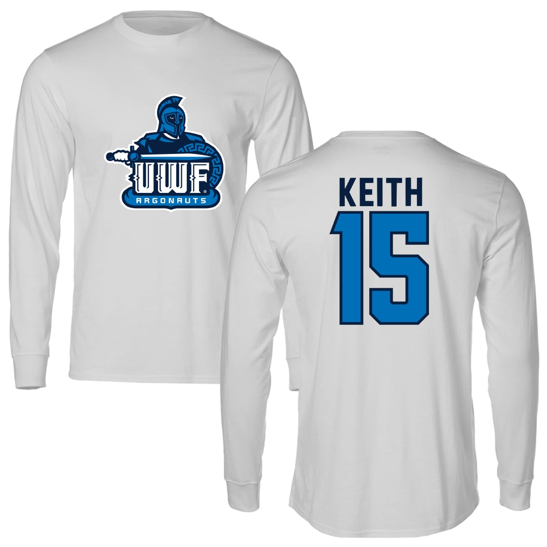 University of West Florida Softball Light Gray Long Sleeve - #15 Olivia Keith
