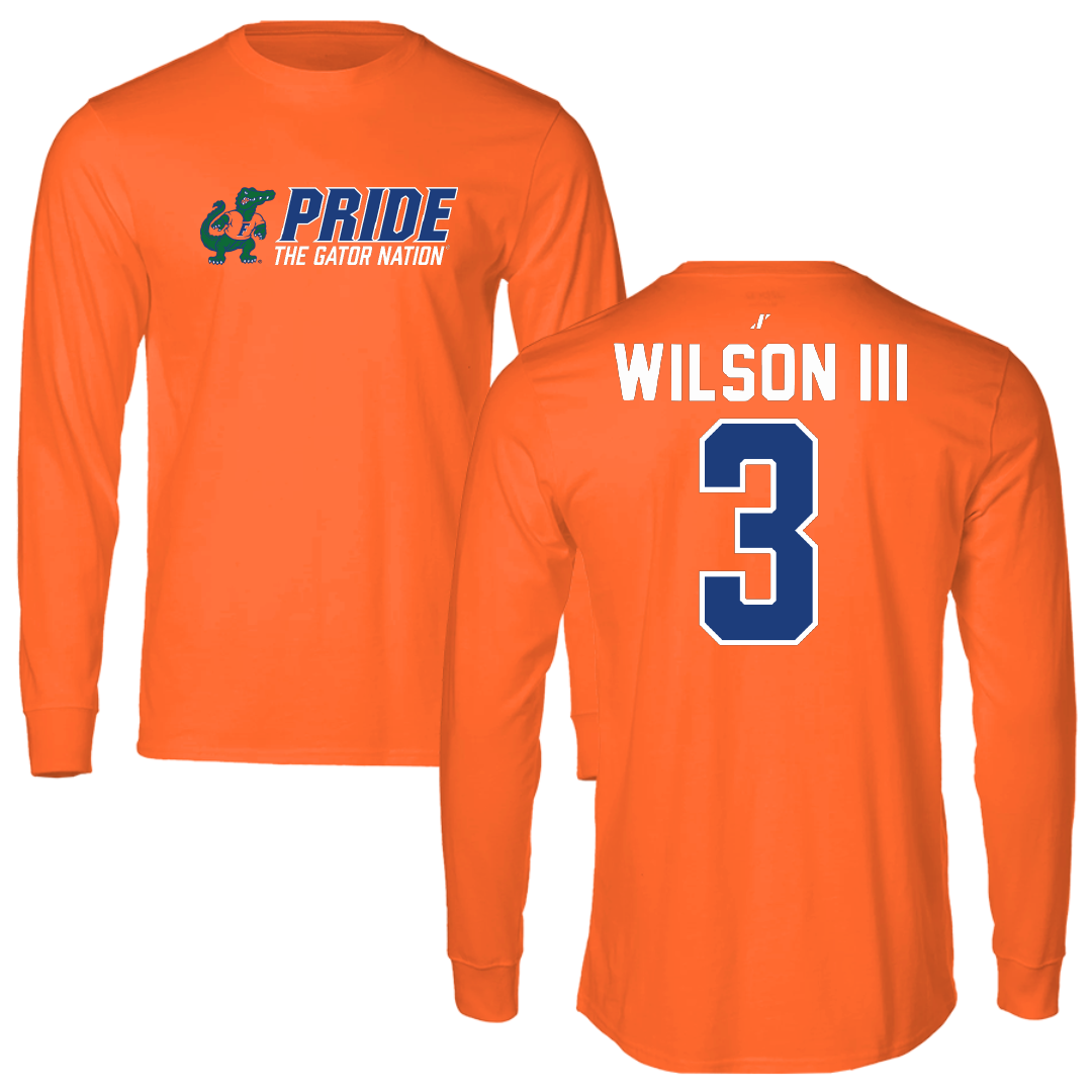 University of Florida Football Orange General Long Sleeve - #3 Eugene Wilson III