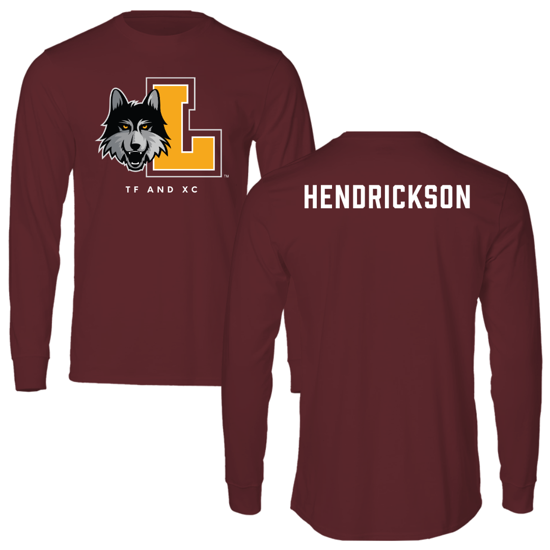 Loyola University-Chicago TF and XC Maroon Mascot Performance Long Sleeve - Fran Hendrickson