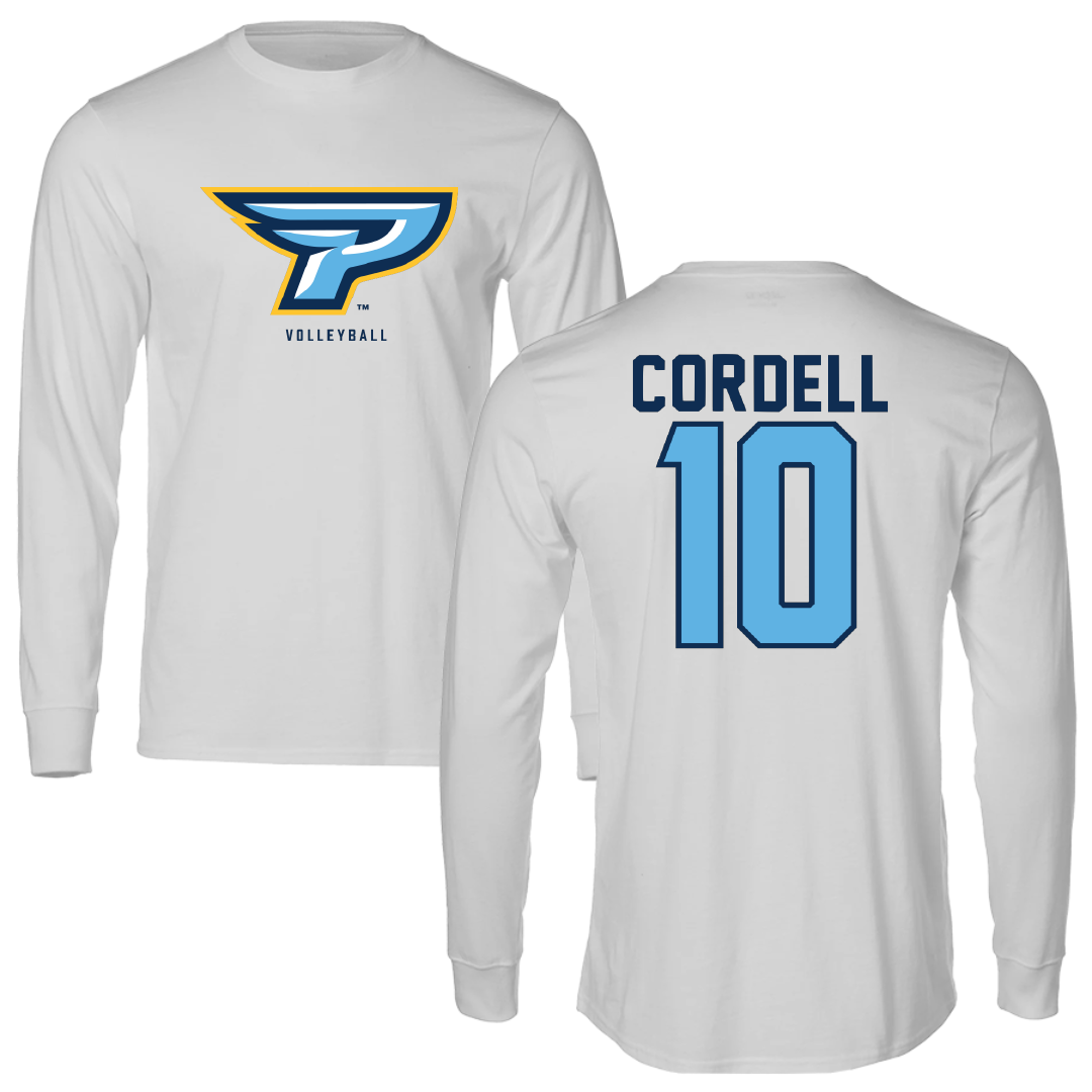 Point University Volleyball Light Gray Long Sleeve - #10 Chaiseree Cordell