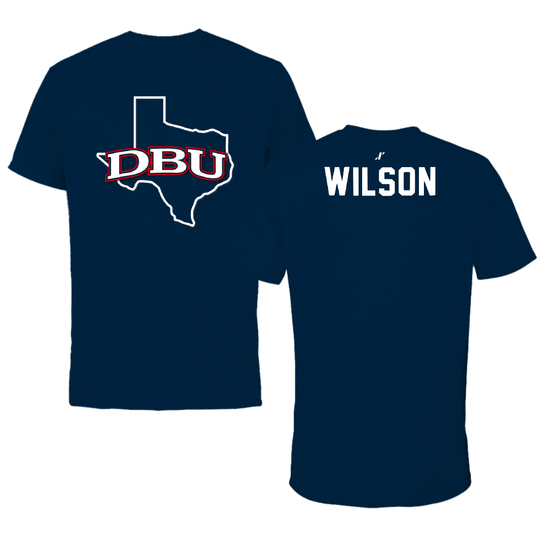 Dallas Baptist University Golf Navy State Performance Tee - Jack Wilson