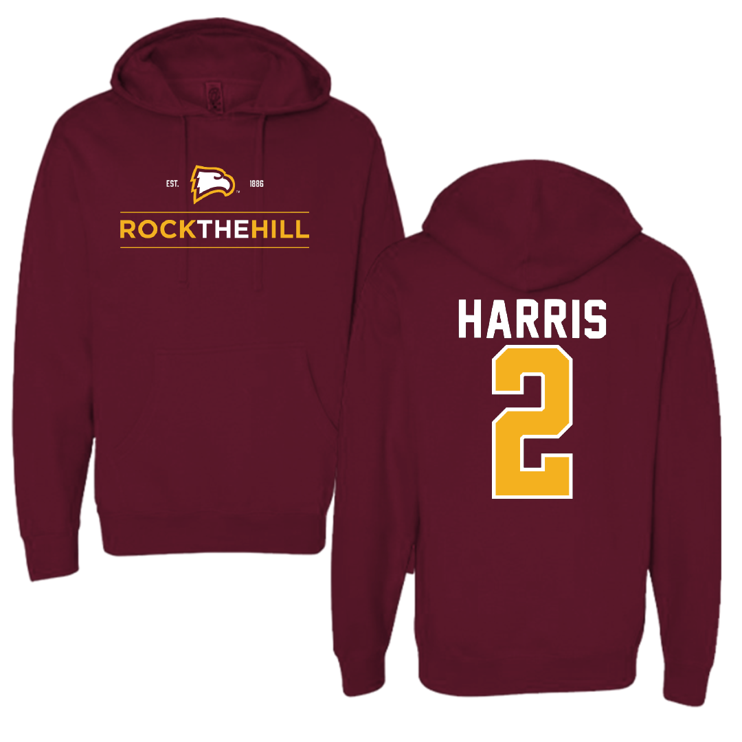 Winthrop University Soccer Garnet General Hoodie - #2 Kalani Harris