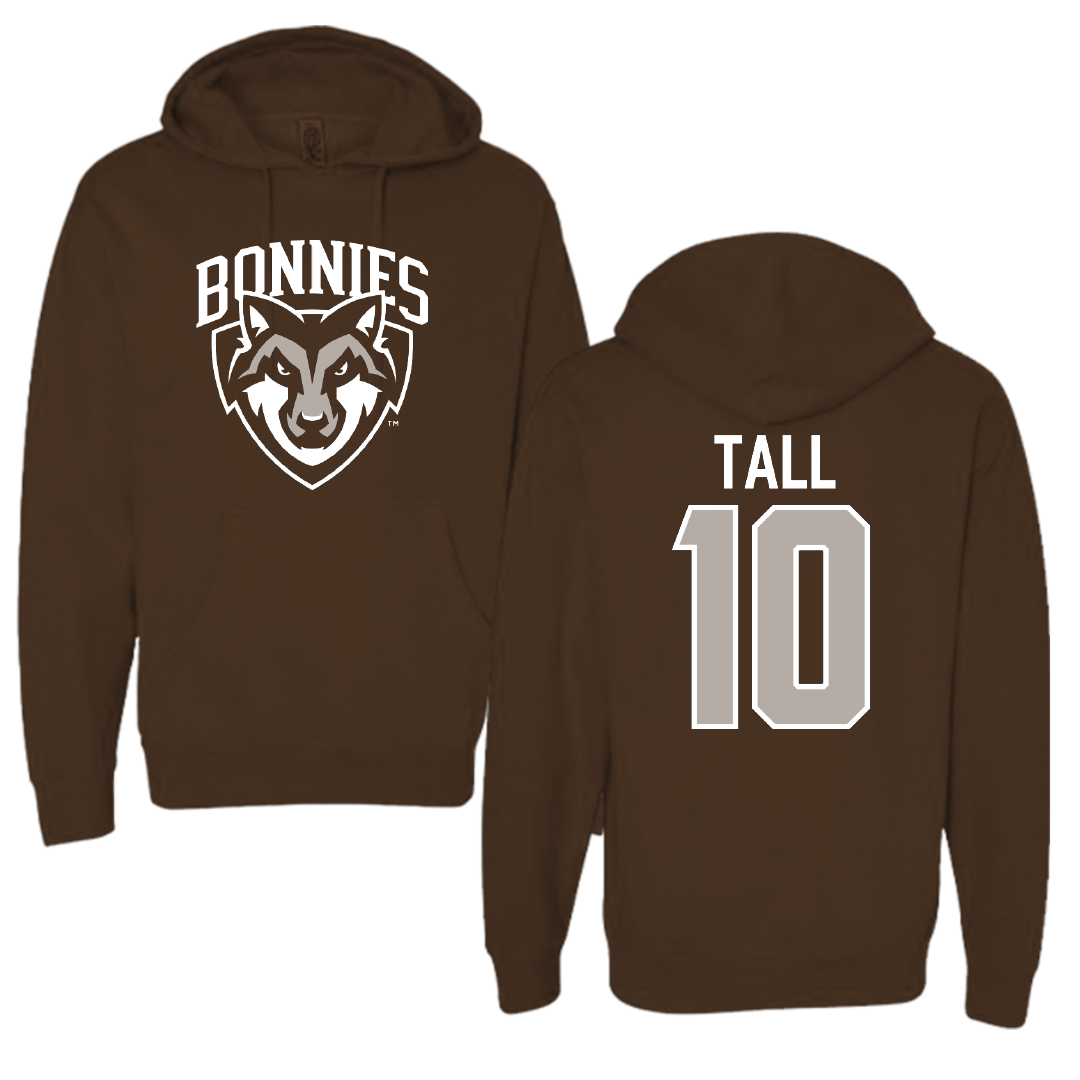 St. Bonaventure University Soccer Brown Hoodie - #10 Mo Tall
