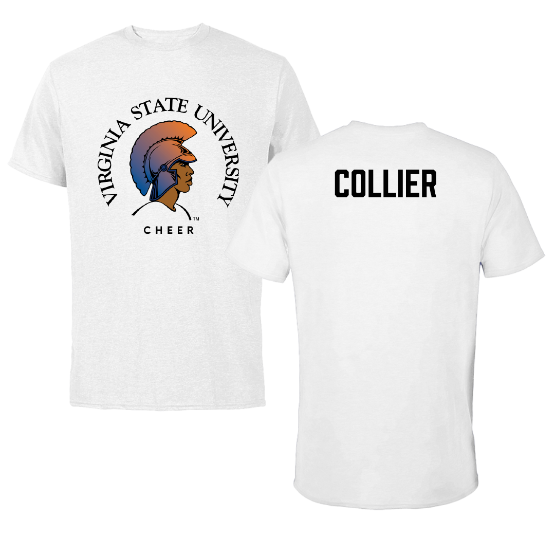 Virginia State University Cheer White Performance Tee - Devyn Collier