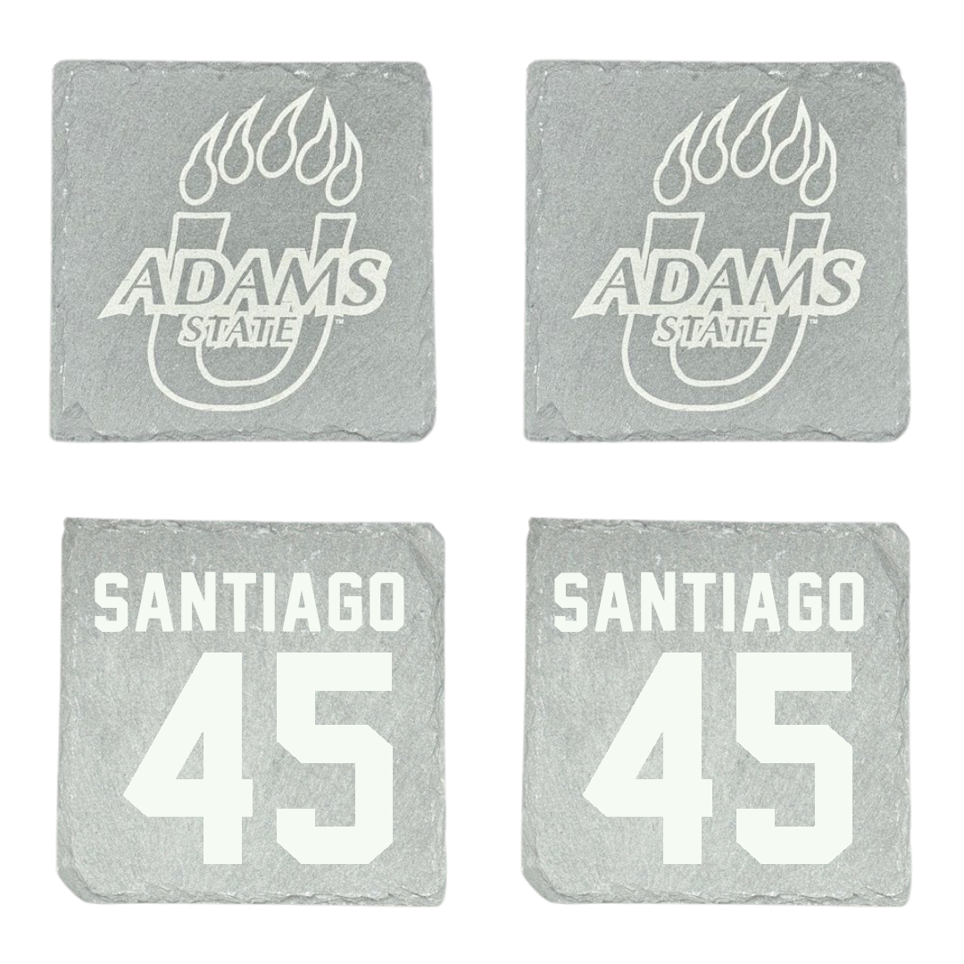 Adams State University Baseball Stone Coaster (4 Pack)  - #45 Ricardo Santiago