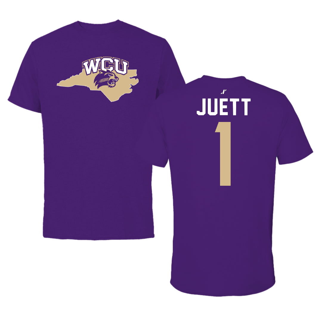 Western Carolina University Softball Purple State Performance Tee - #1 Tessa Juett