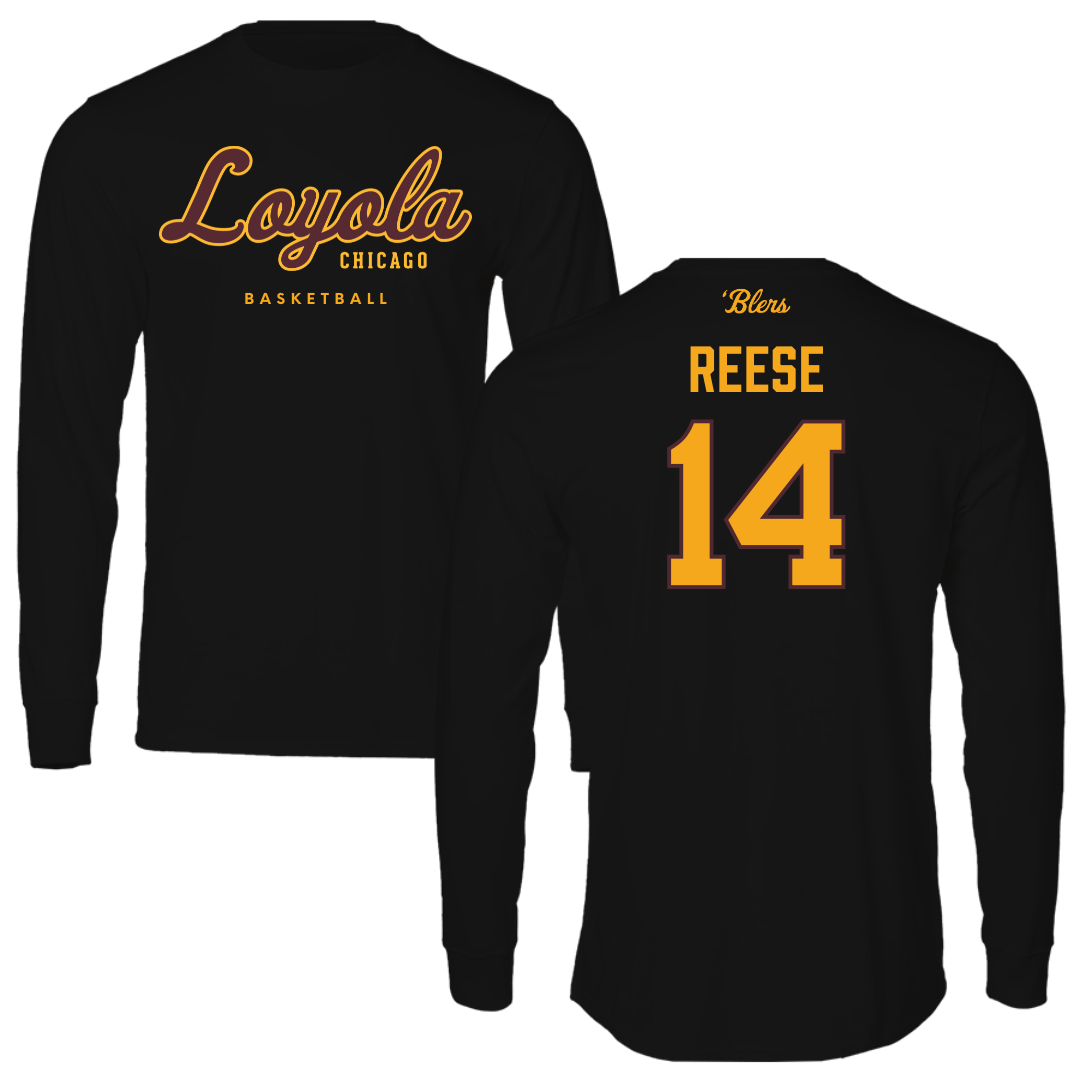 Loyola University-Chicago Basketball Black Performance Long Sleeve - #14 Caleb Reese