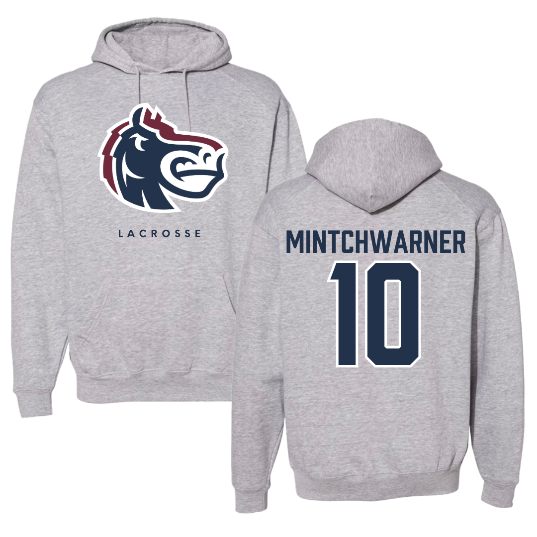 Fairleigh Dickinson University-Metropolitan Campus Lacrosse Gray Hoodie - #10 Lane Mintchwarner