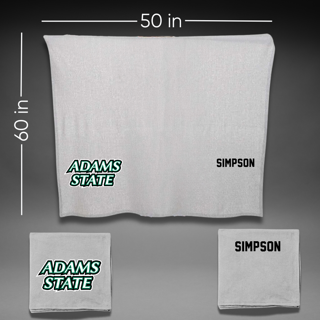 Adams State University TF and XC Gray Blanket - Keirryse Simpson
