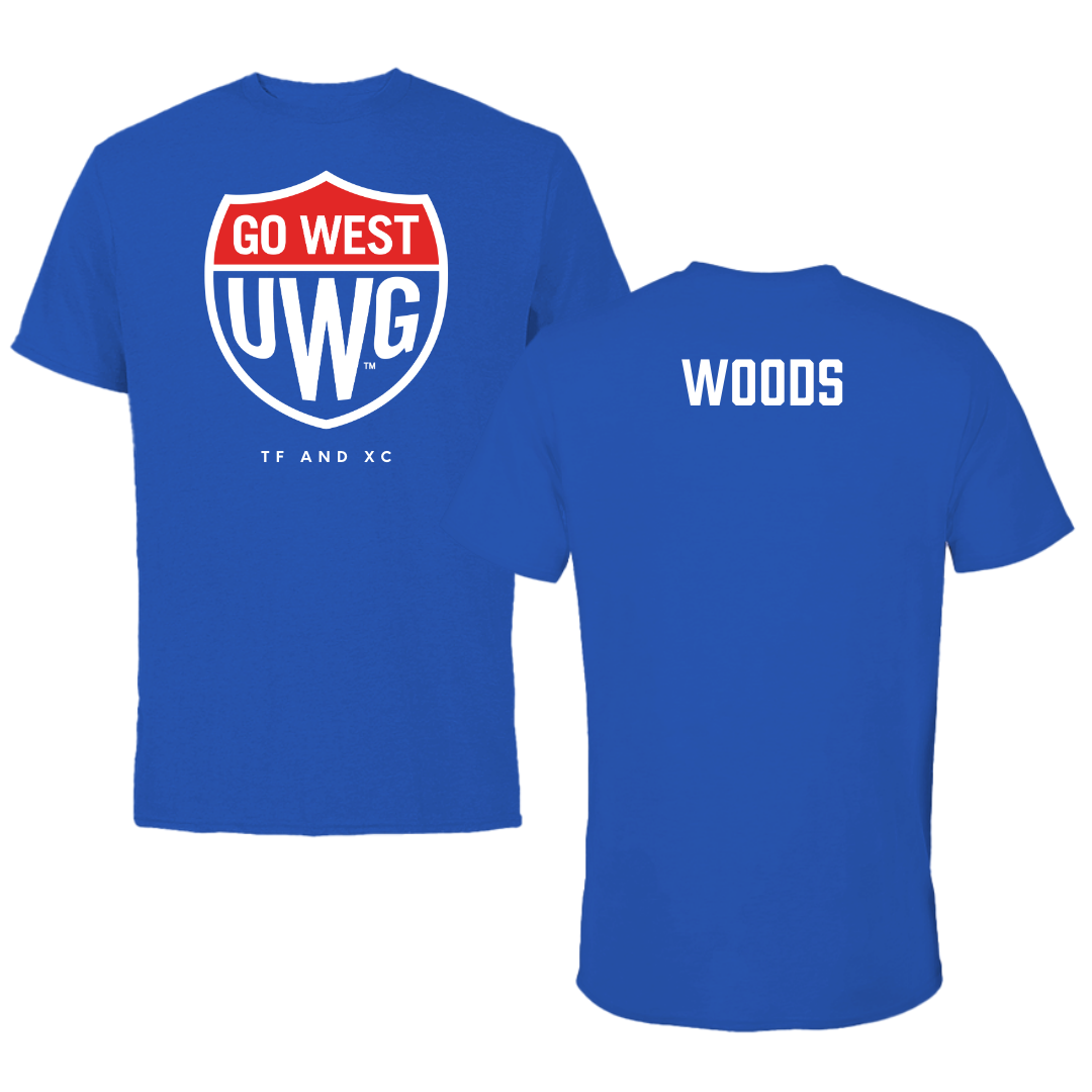 University of West Georgia TF and XC Blue Tee - Jaycee Woods