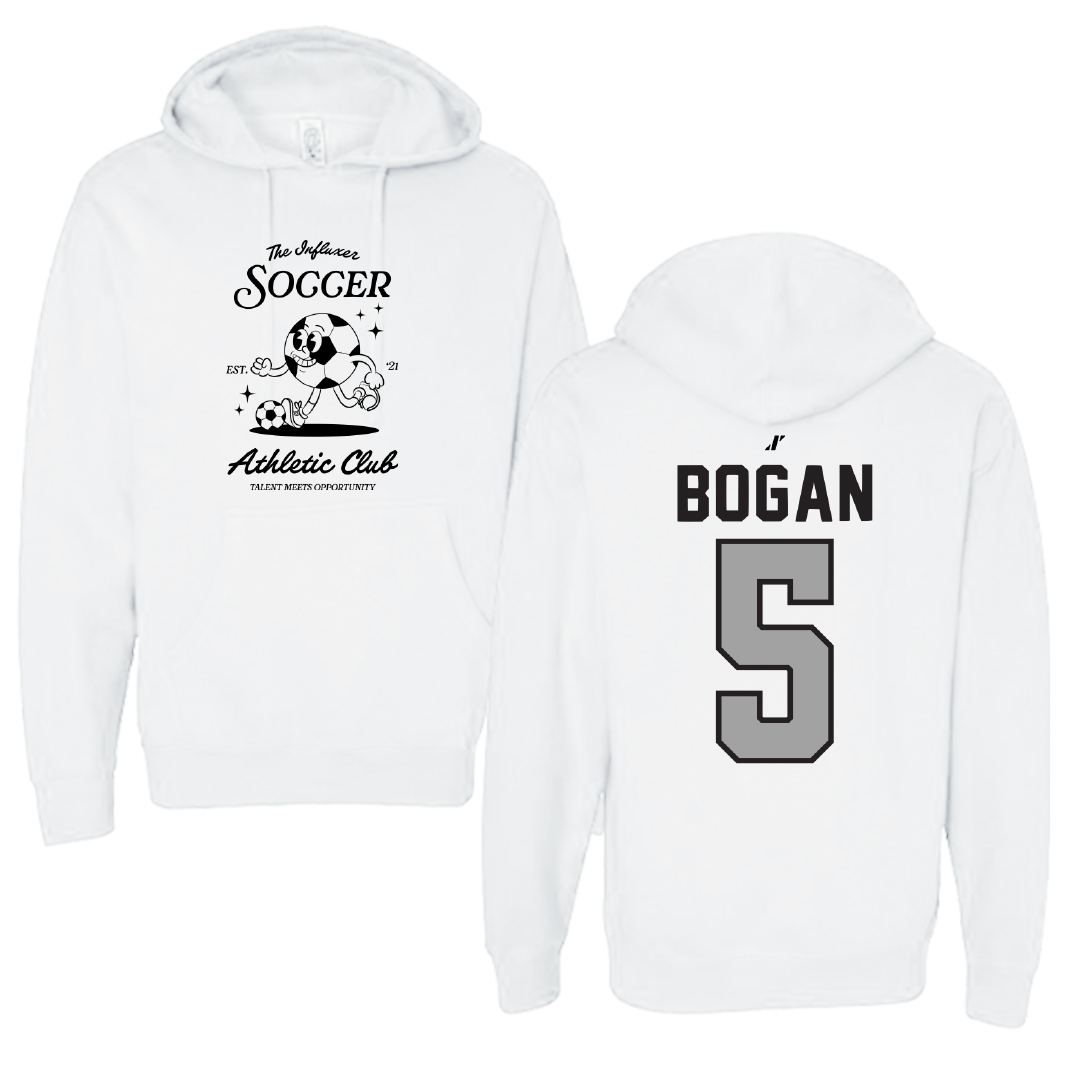 Soccer White Influxer Athletic Club Hoodie - #5 Carson Bogan