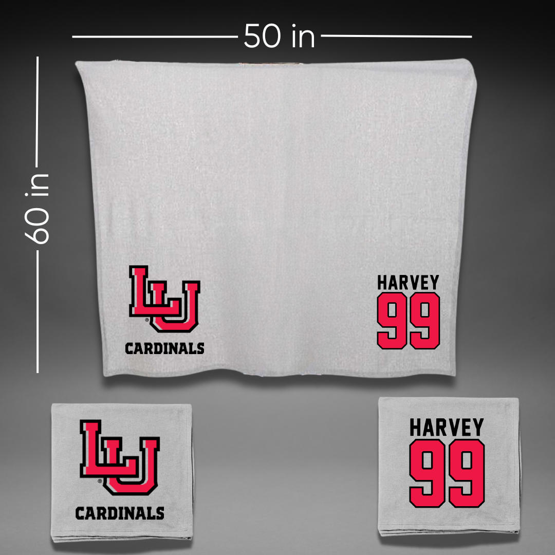 Lamar University Soccer Gray Blanket - #99 Kamryn Harvey