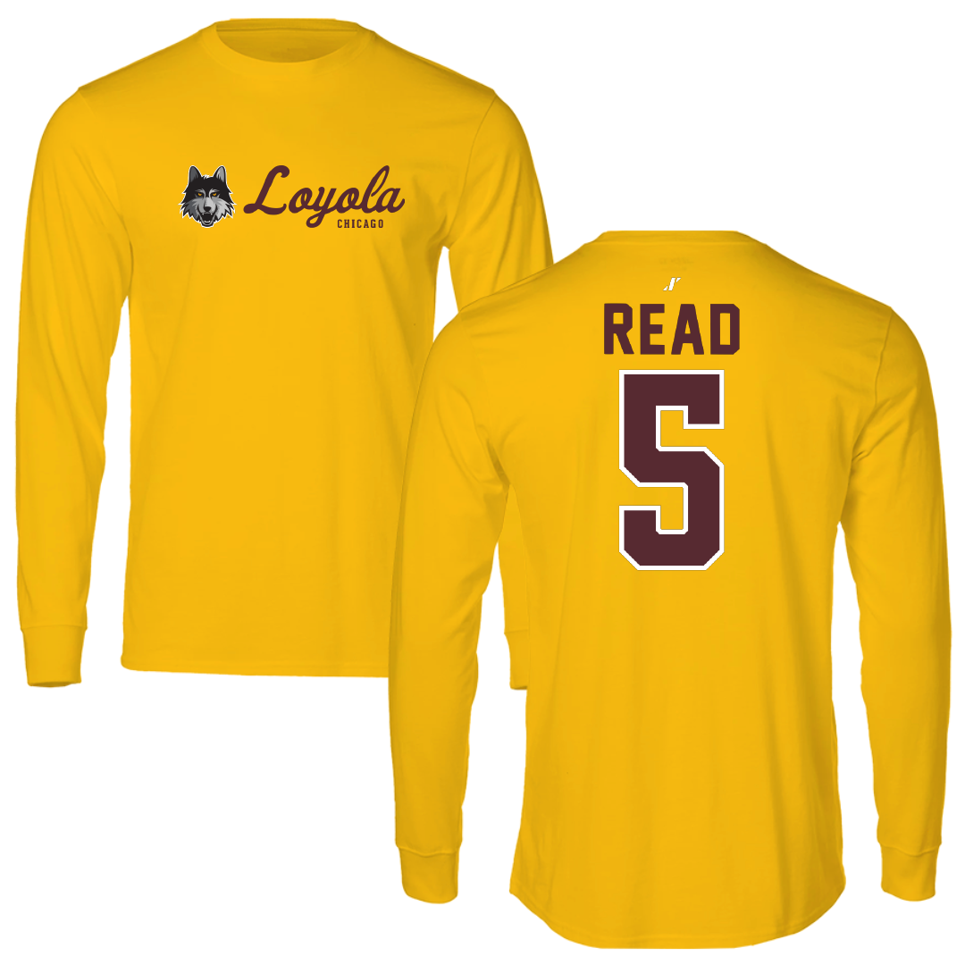 Loyola University-Chicago Volleyball Gold General Long Sleeve - #5 Jake Read