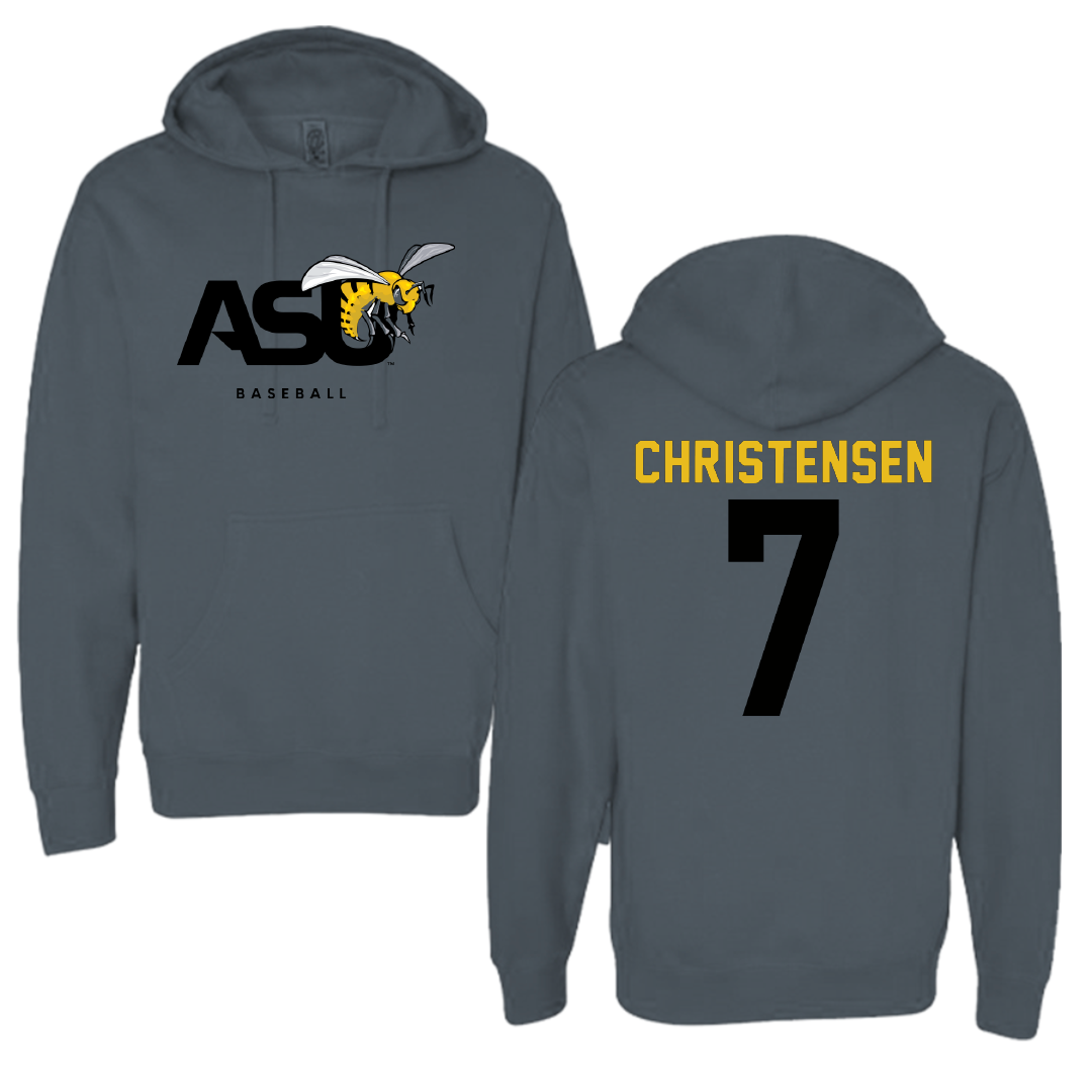 Alabama State University Baseball Dark Gray Hoodie - #7 Jaxon Christensen