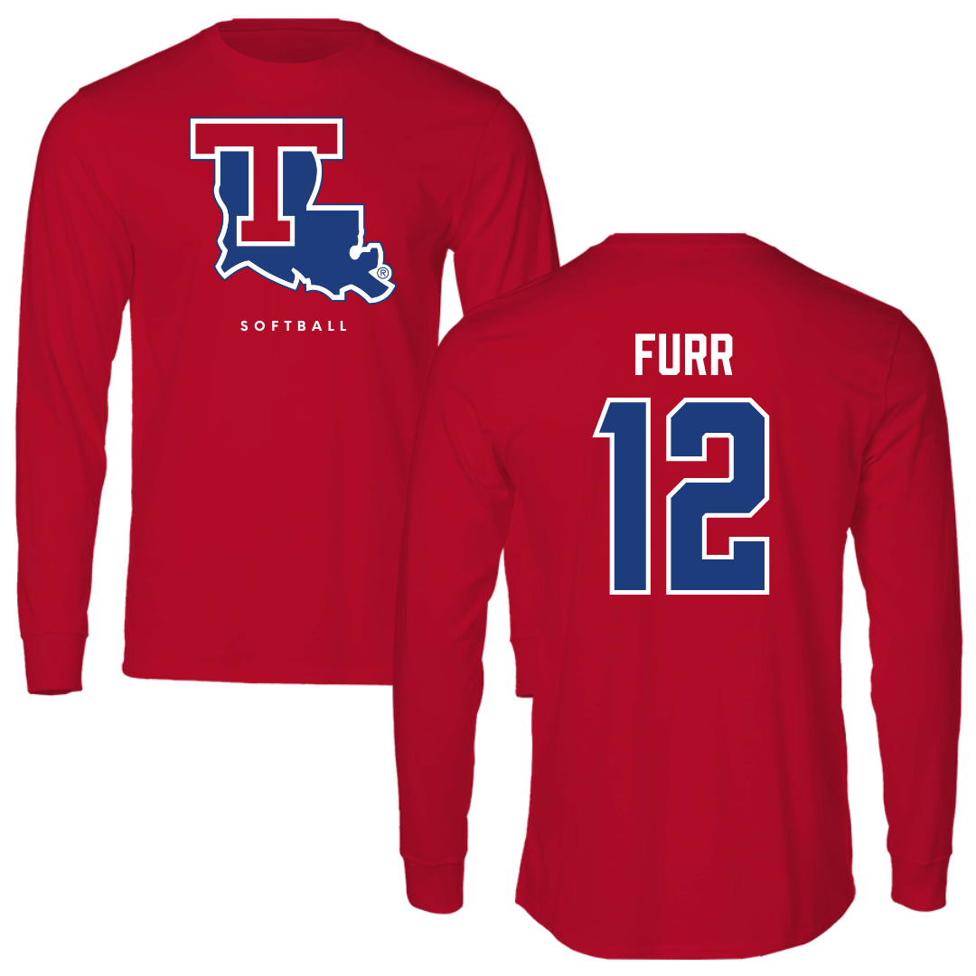 Louisiana Tech University Softball Red Long Sleeve - #12 Allie Furr
