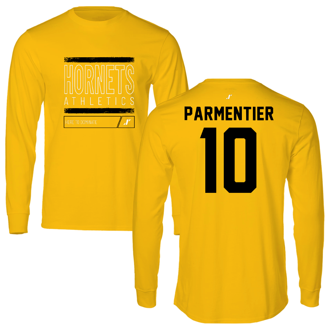 Alabama State University Baseball Gold Dominate Performance Long Sleeve - #10 Luke Parmentier