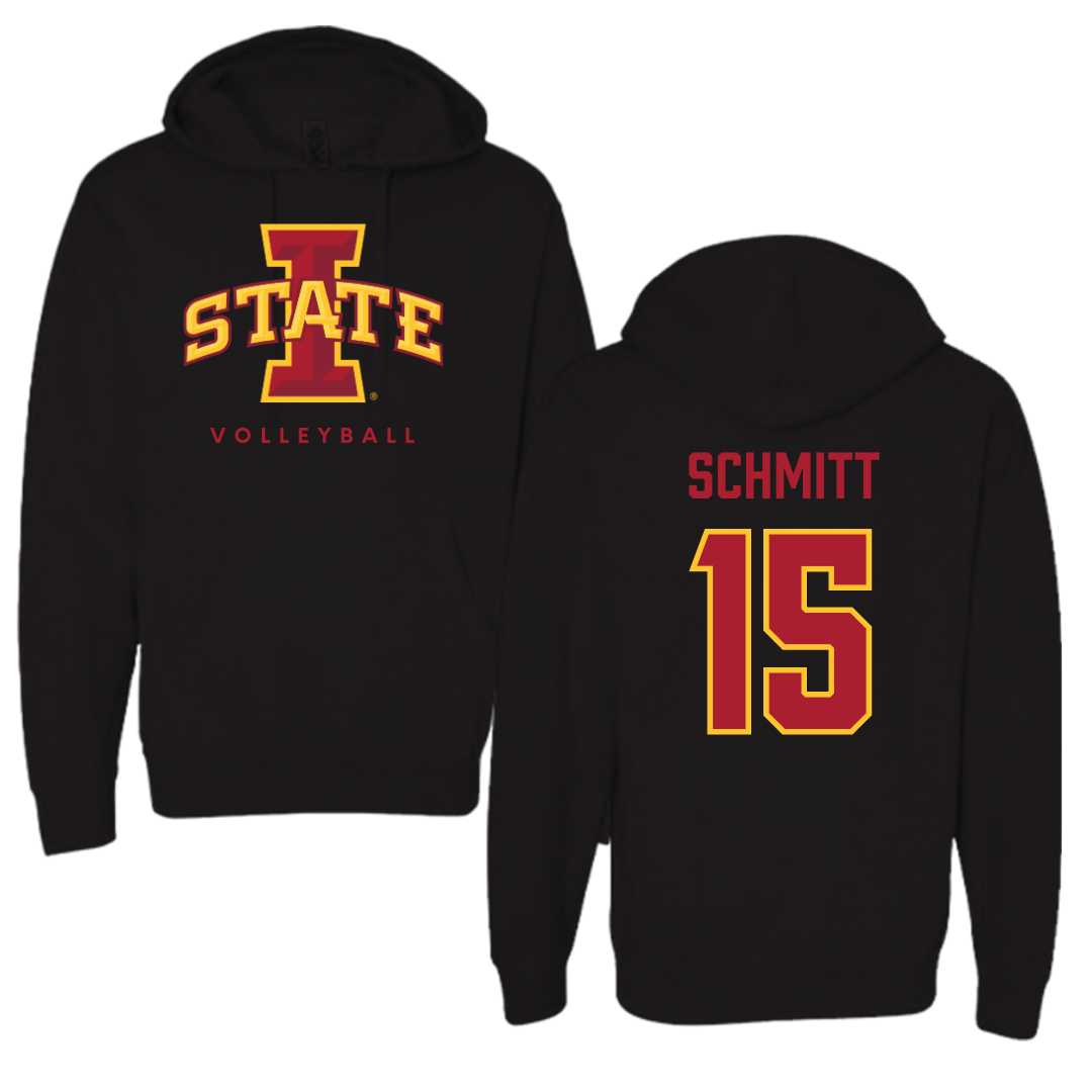 Iowa State University Volleyball Black Hoodie - #15 Kiersten Schmitt