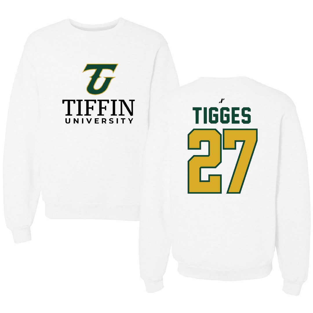 Tiffin University STUNT White Crewneck - #27 Jenna Tigges
