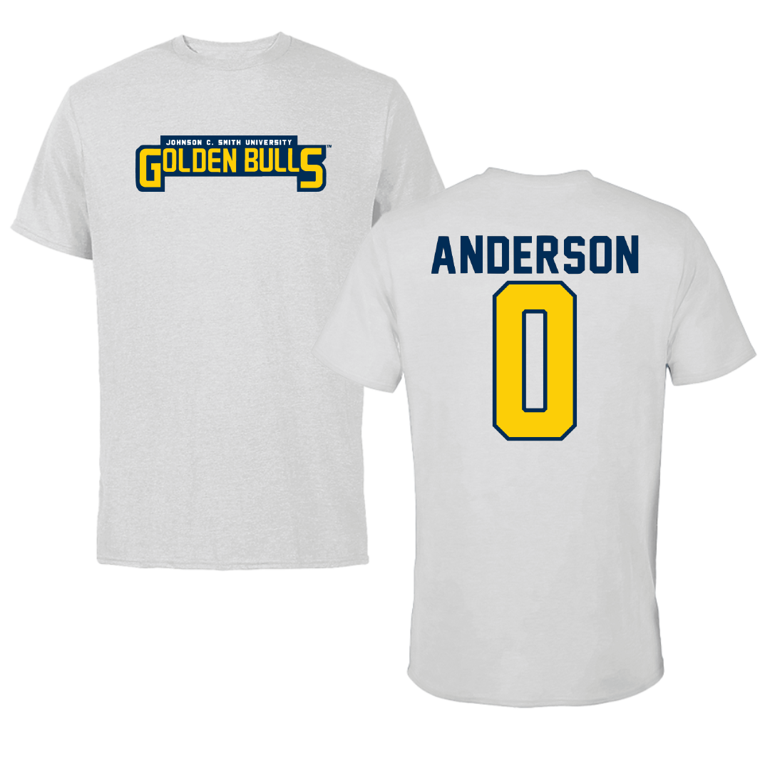 Johnson C. Smith University Basketball Light Gray Tee - #0 Javon Anderson