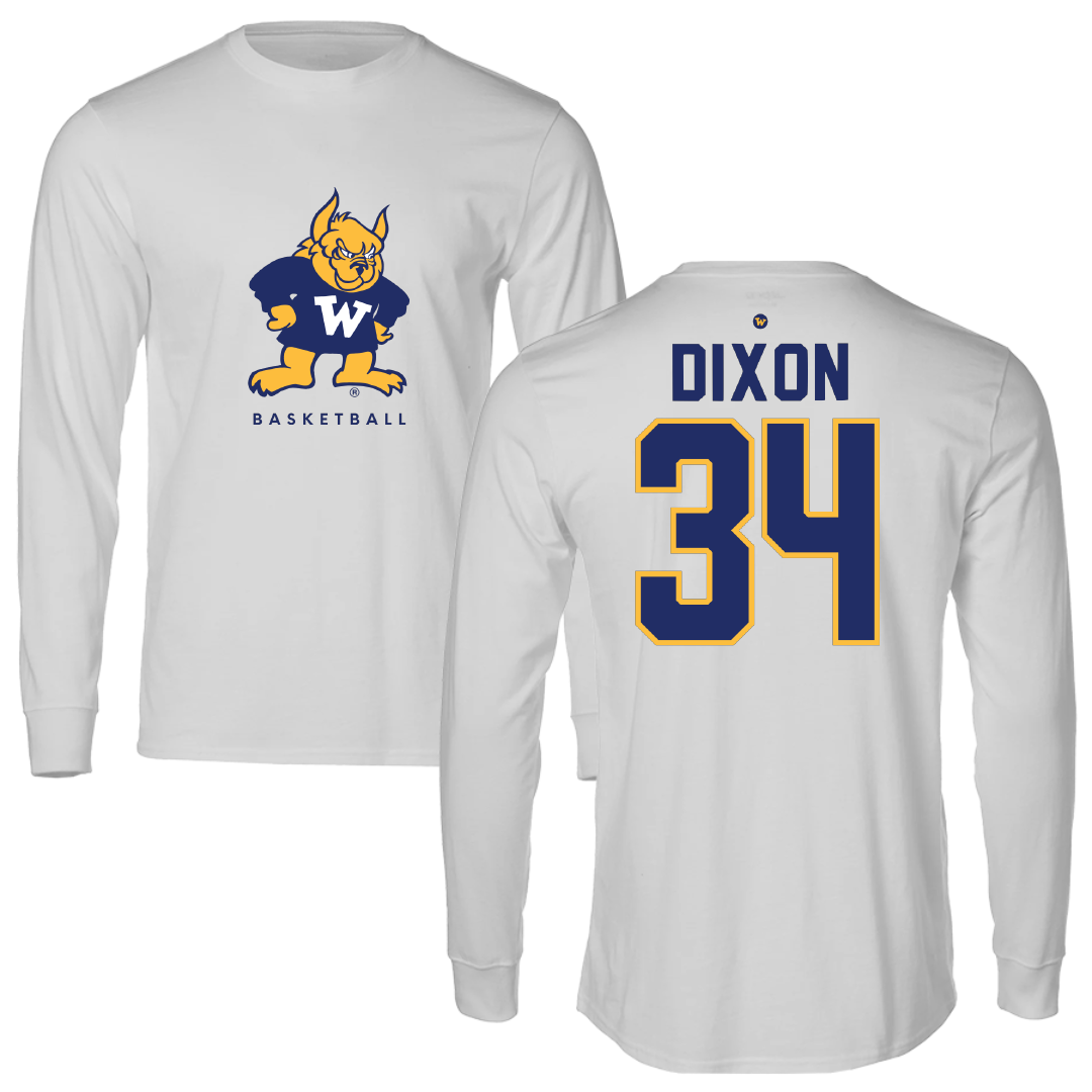 Webster University Basketball Light Gray Performance Long Sleeve - #34 Jayla Dixon