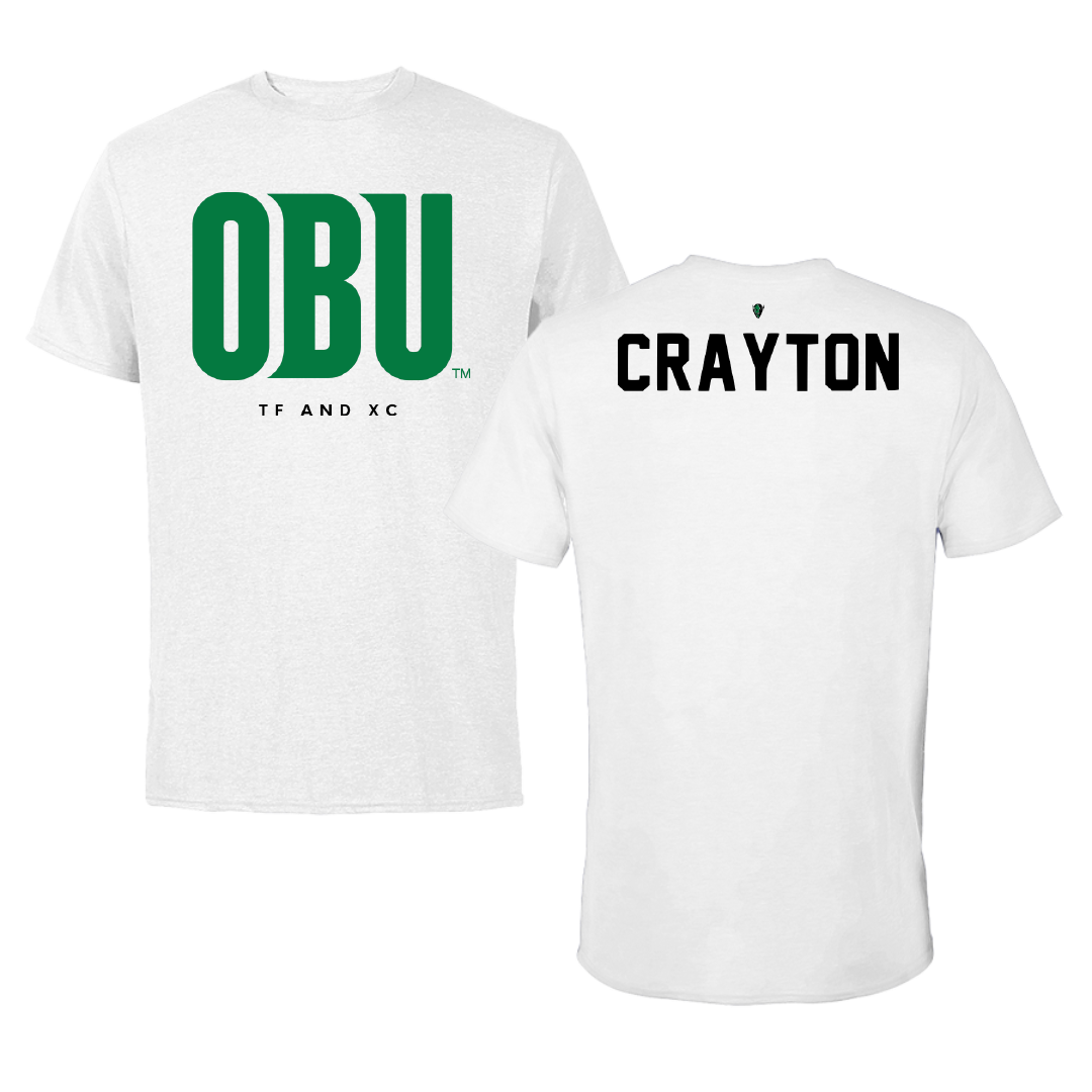 Oklahoma Baptist University TF and XC White Tee - Emery Crayton