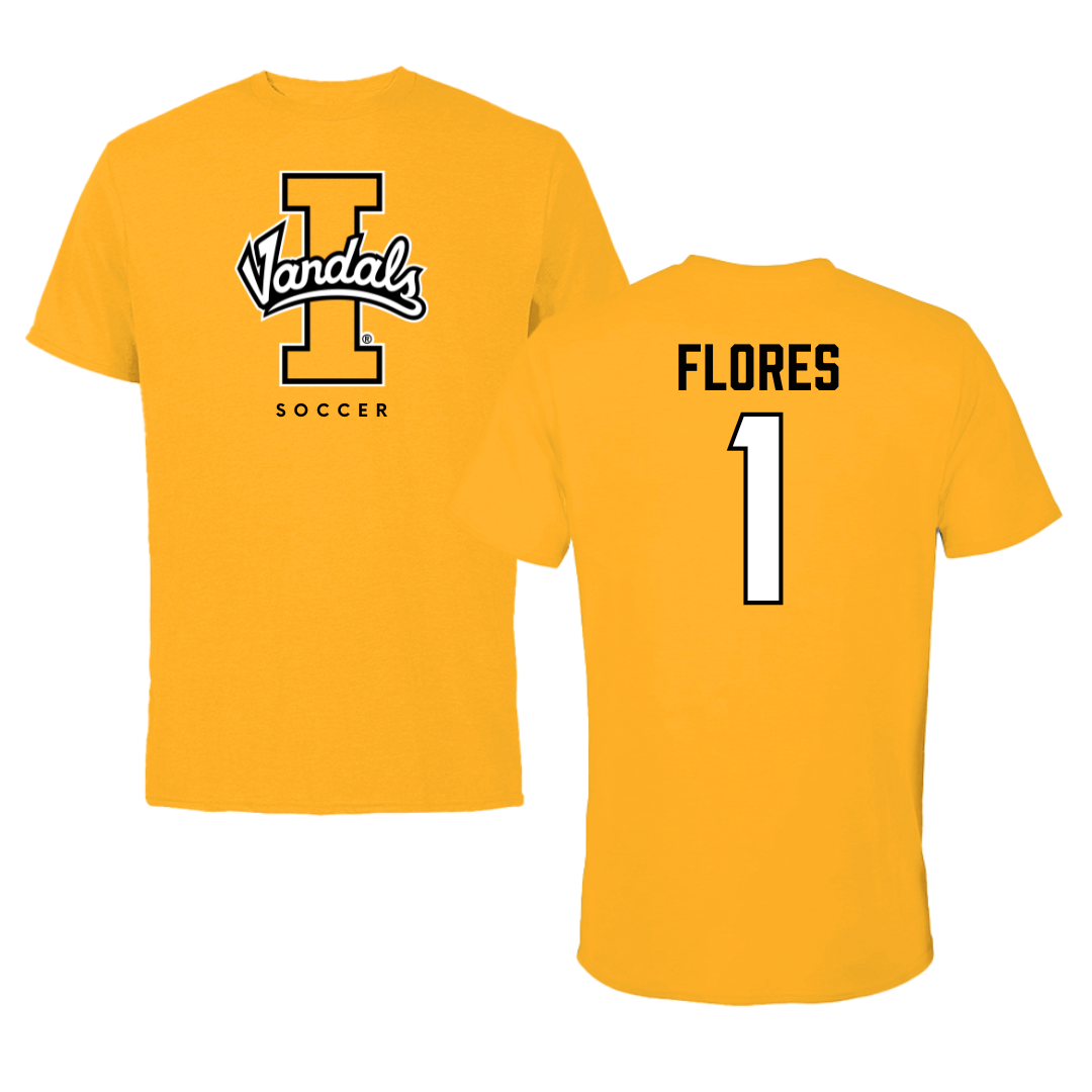 University of Idaho Soccer Gold Performance Tee - #1 Paula Flores