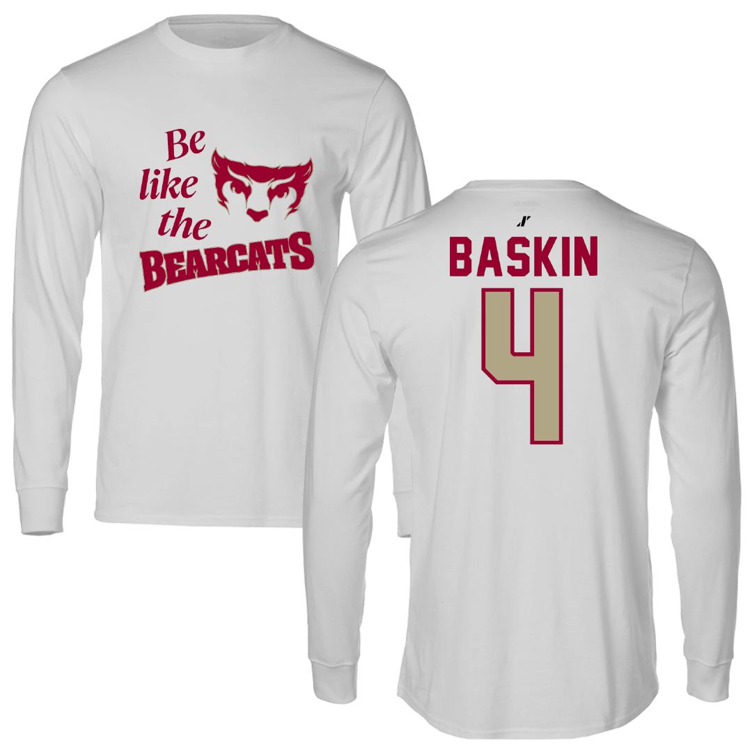 Willamette University Baseball Light Gray Be Like Us Performance Long Sleeve - #4 Drew Baskin
