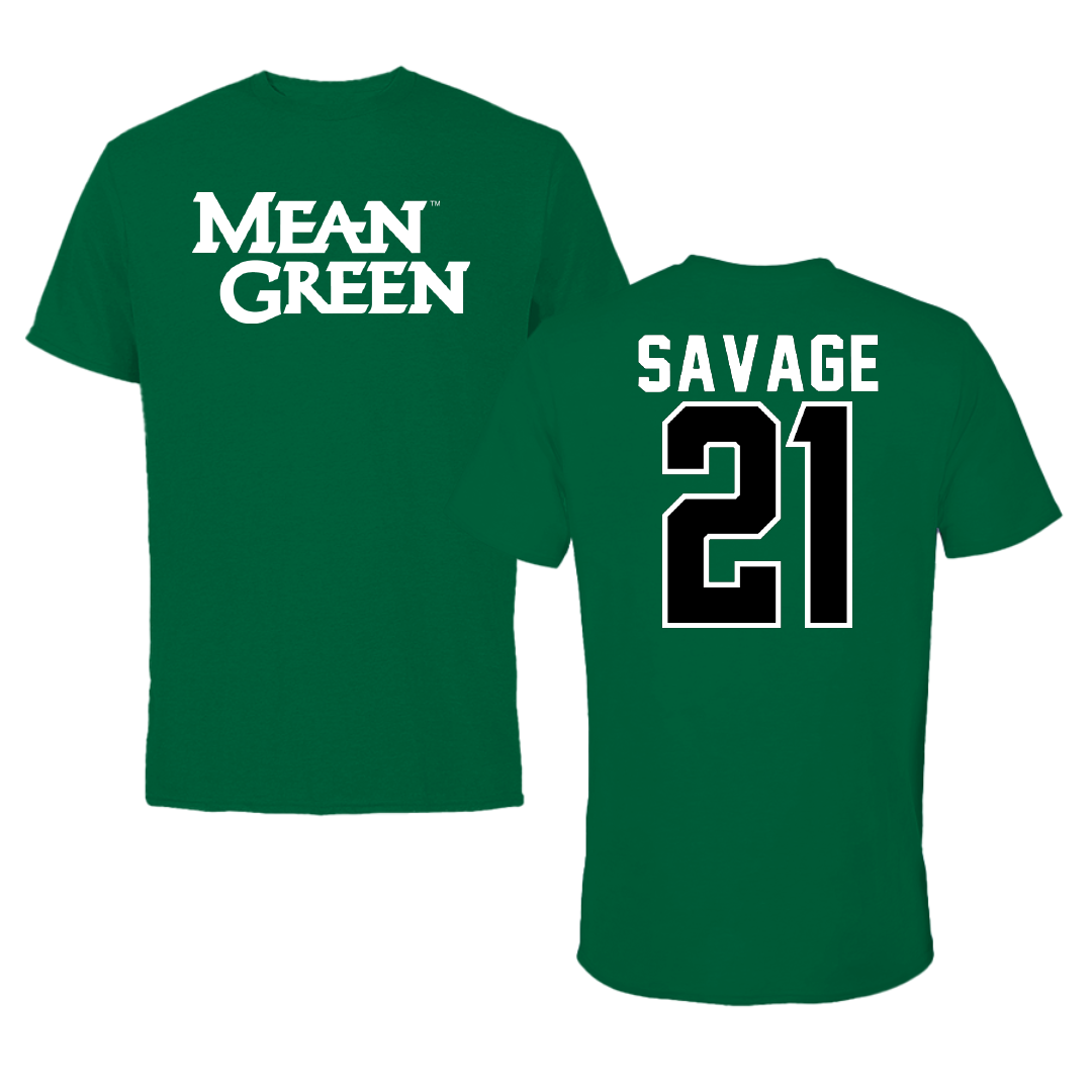 University of North Texas Softball Green Performance Tee - #21 Skylar Savage