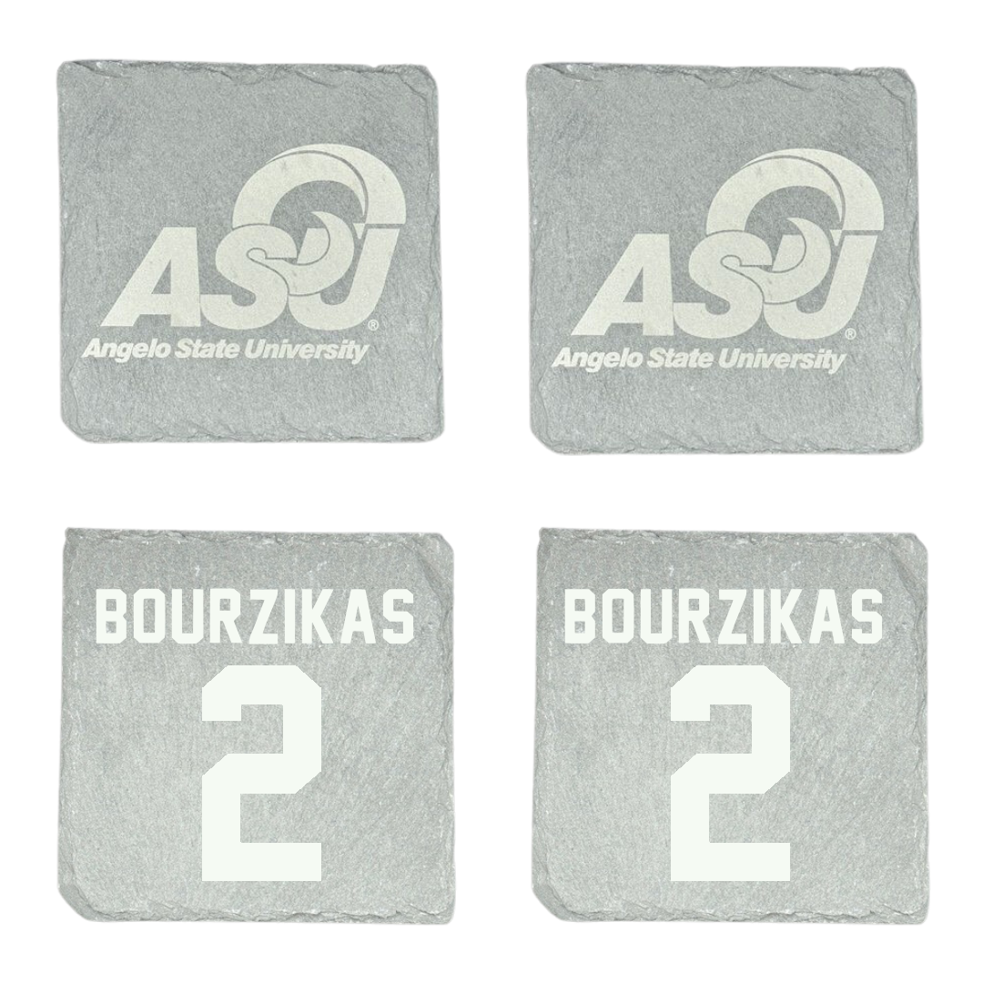 Angelo State University Soccer Stone Coaster (4 Pack)  - #2 Maddy Bourzikas