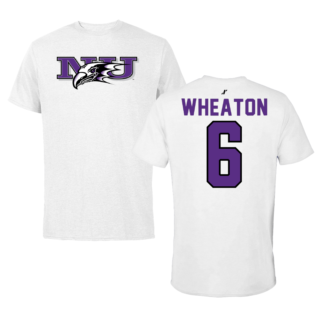 Niagara University Baseball White Tee - #6 Gage Wheaton