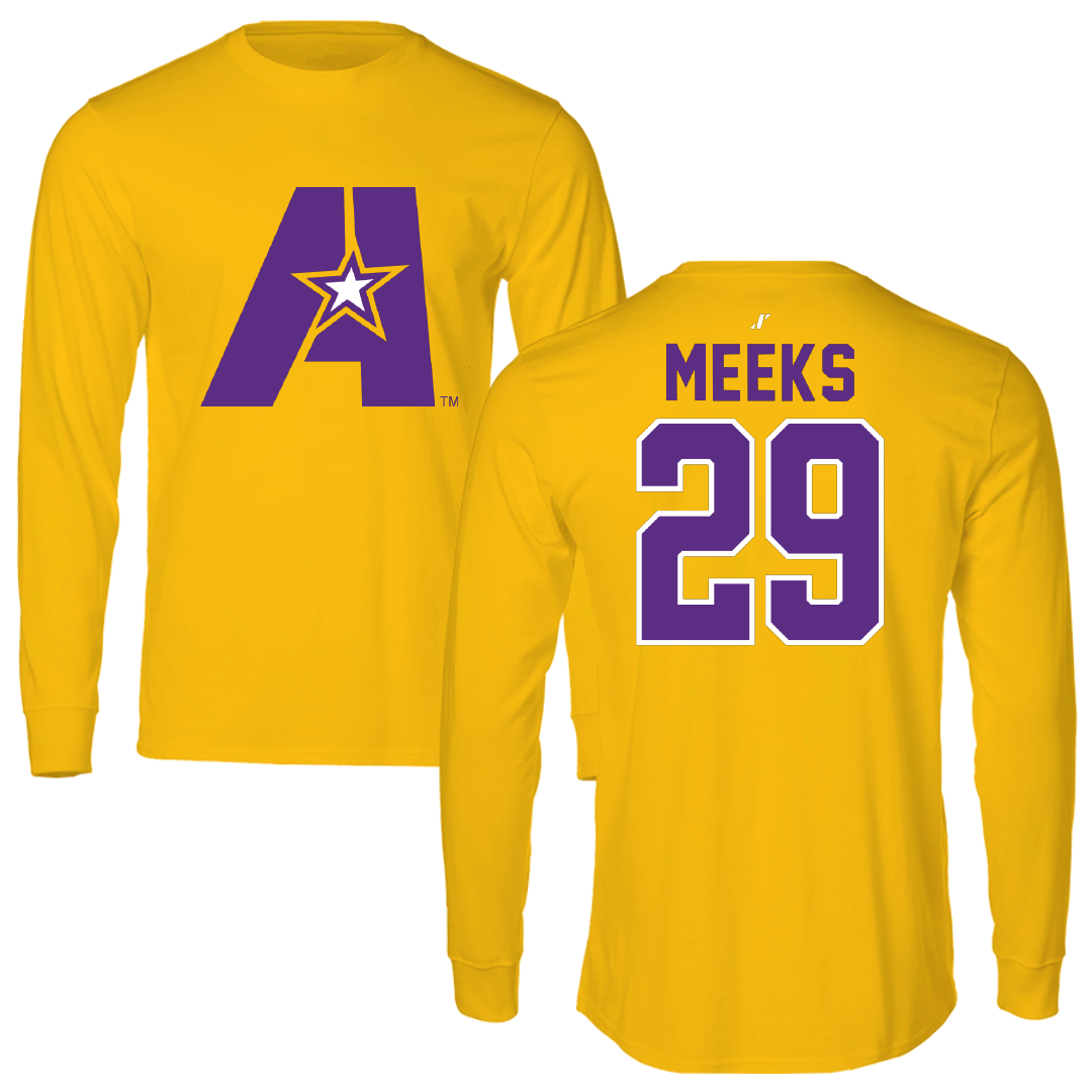 Louisiana State University-Alexandria Baseball Gold Long Sleeve - #29 Dawson Meeks