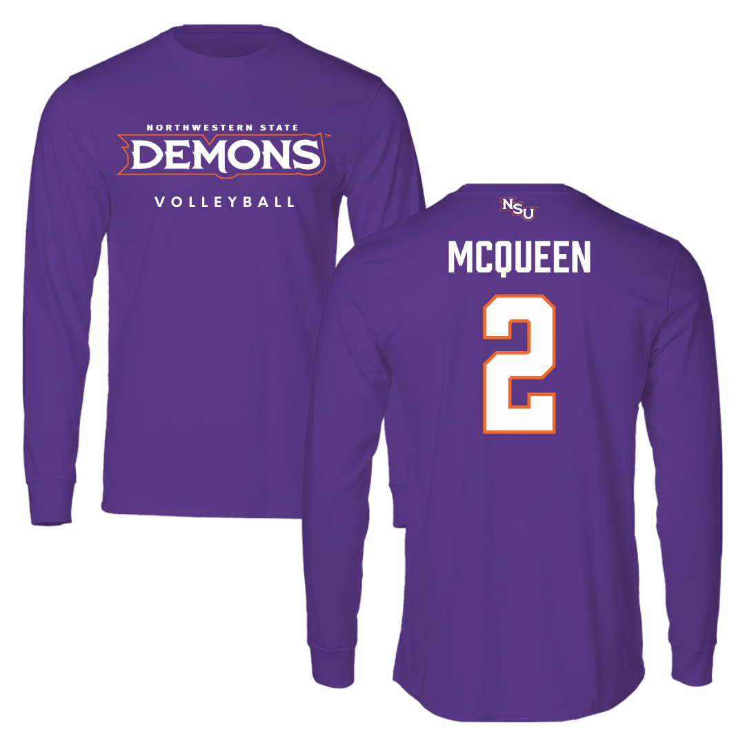 Northwestern State University Volleyball Purple Demons Performance Long Sleeve - #2 Madisynne McQueen