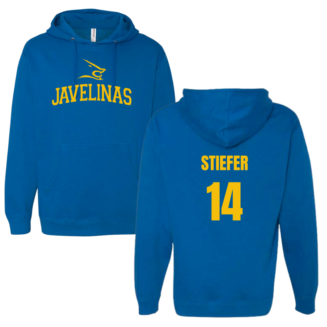 Texas A&M University-Kingsville Volleyball Blue Hoodie - #14 Meghan Stiefer