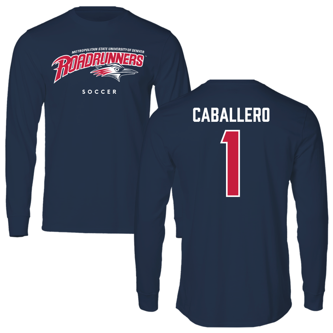 Metropolitan State University of Denver Soccer Navy Long Sleeve - #1 Kayla Caballero
