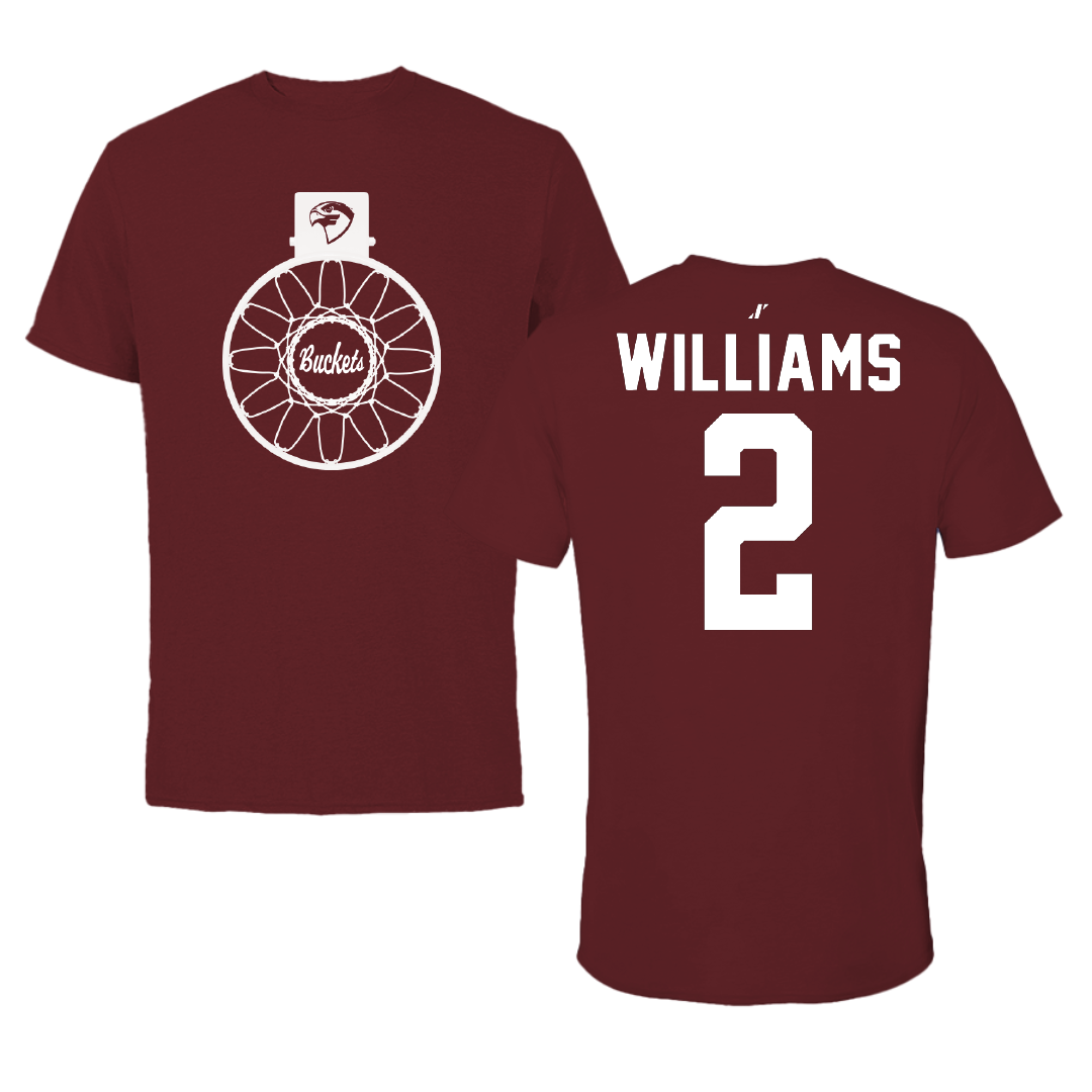 Fairmont State University Basketball Maroon Buckets Tee - #2 Tommy Williams