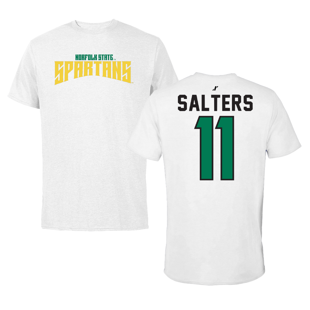 Norfolk State University Baseball White Classic Tee - #11 Ian Salters