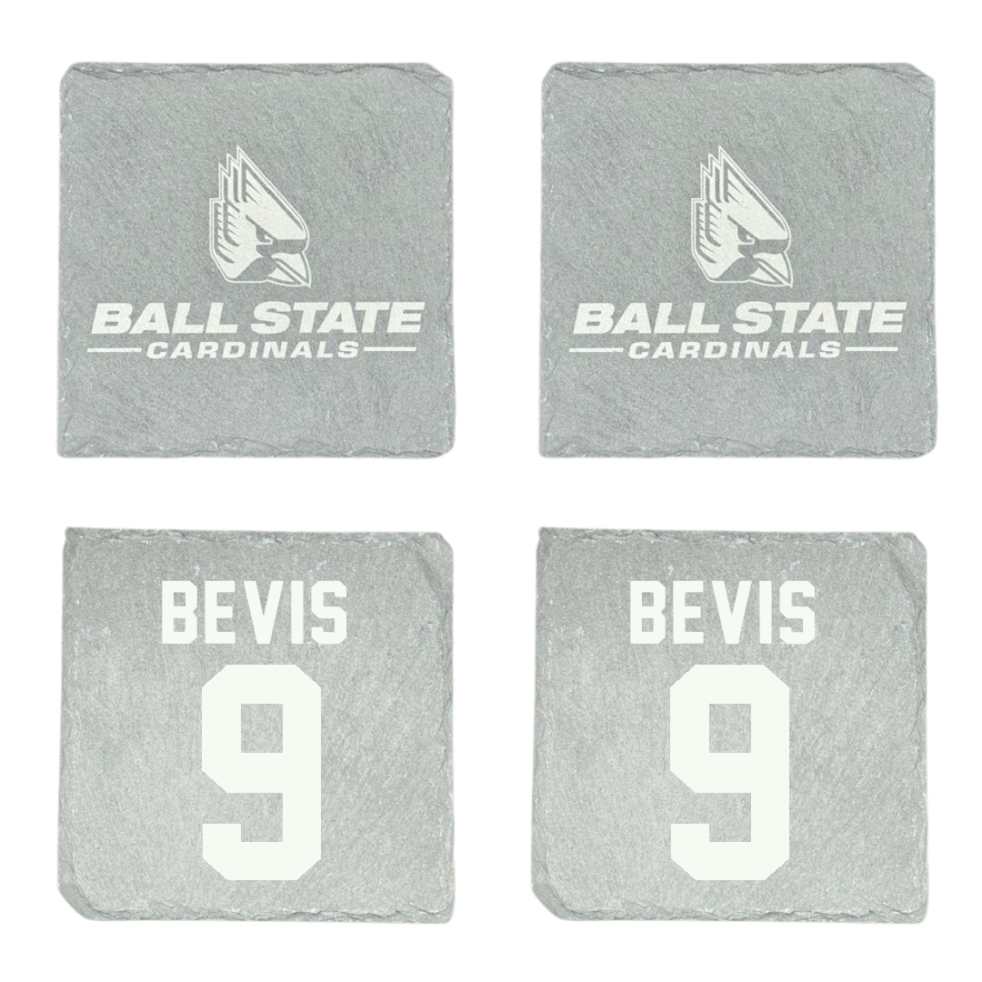 Ball State University Baseball Stone Coaster (4 Pack)  - #9 Blake Bevis