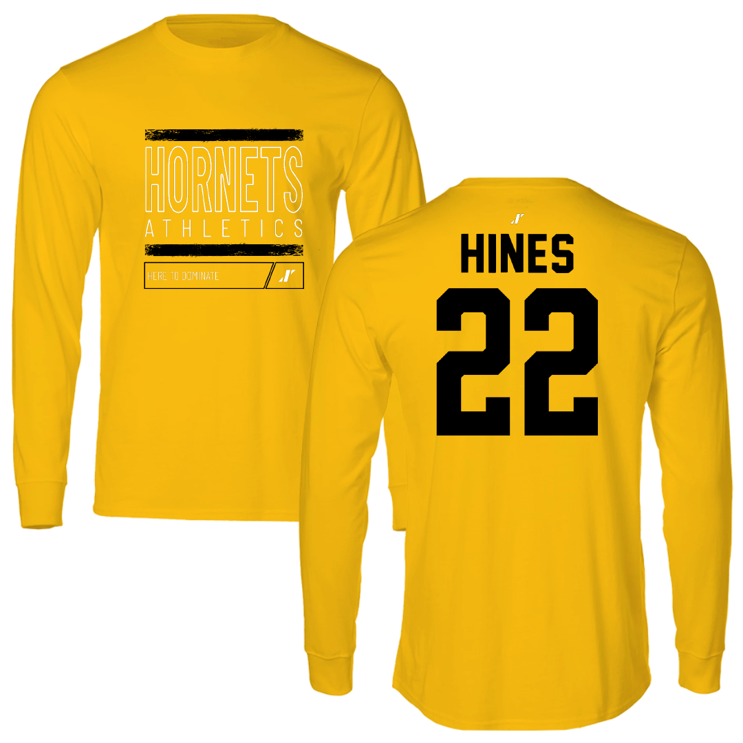 Alabama State University Volleyball Gold Dominate Performance Long Sleeve - #22 Kaylen Hines