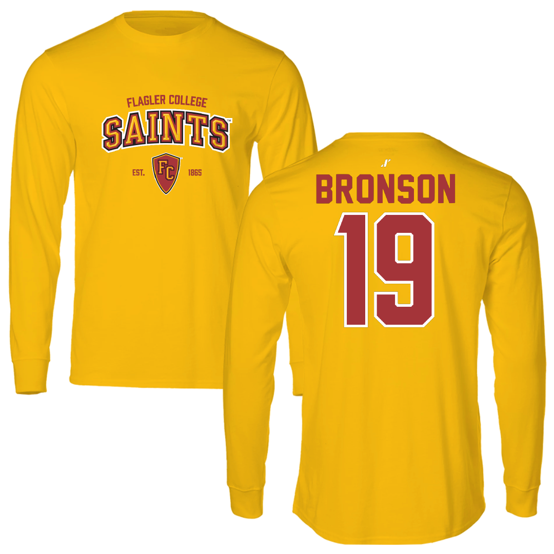 Flagler College Baseball Gold General Long Sleeve - #19 Broc Bronson