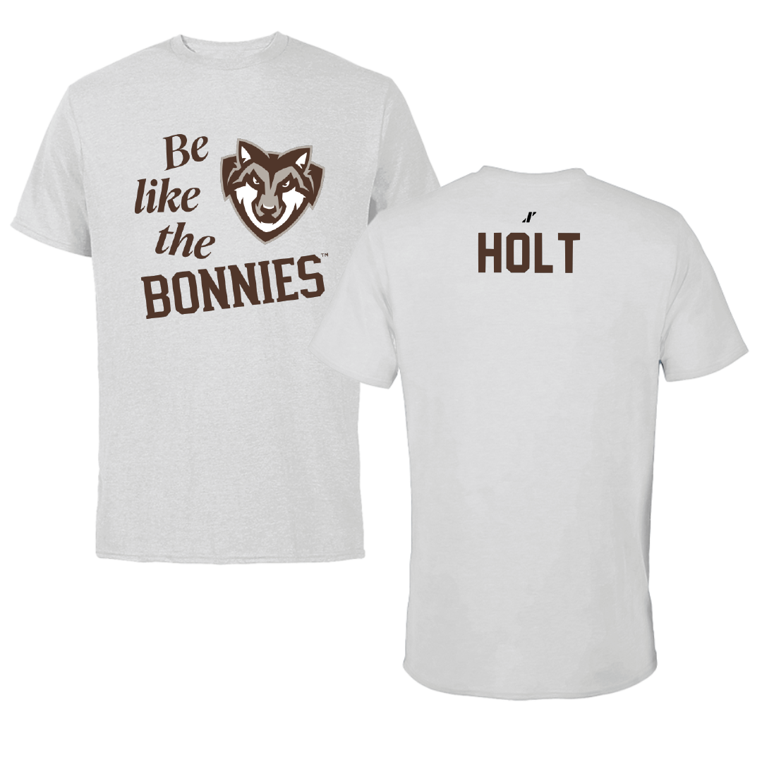 St. Bonaventure University TF and XC Light Gray Be Like Us Performance Tee - Aiden Holt