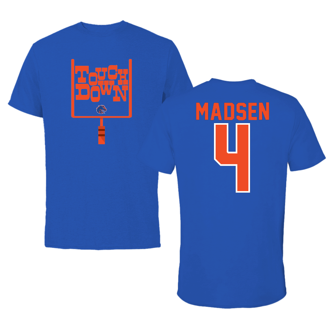 Boise State University Football Blue Touchdown Tee - #4 Maddux Madsen
