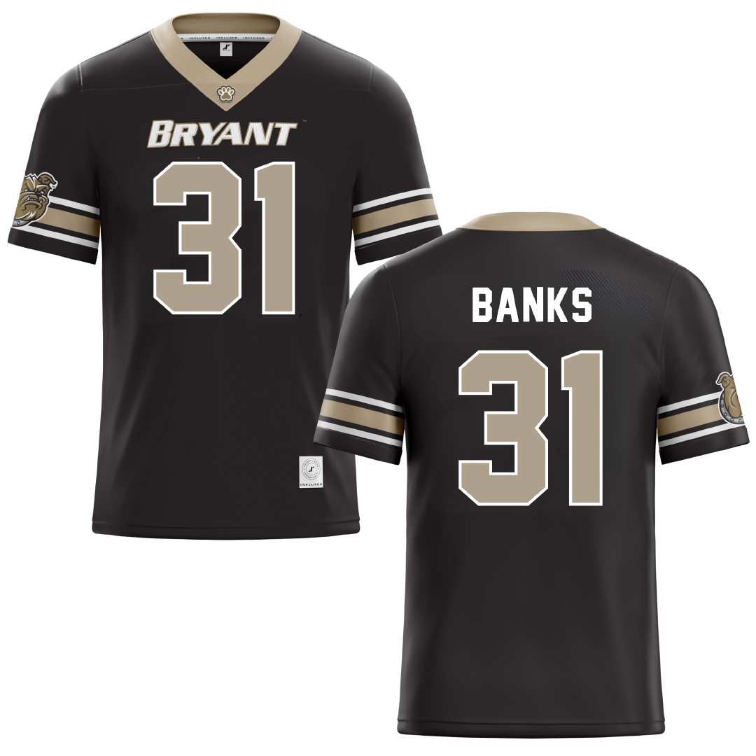 Bryant University Black Football Jersey - #31 Devon Banks
