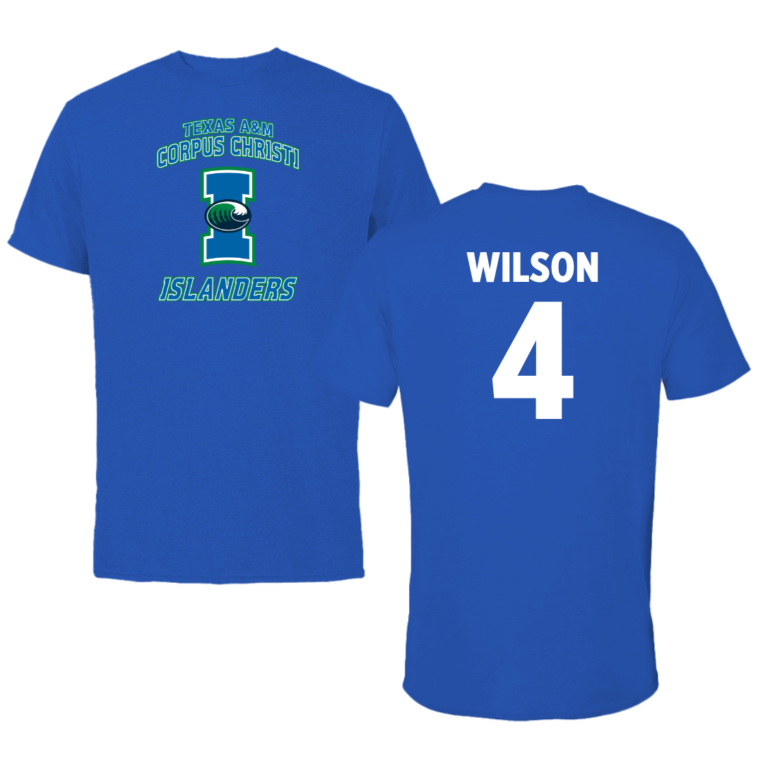 Texas A&M University-Corpus Christi Soccer Blue Islanders Tee - #4 Ashley Wilson