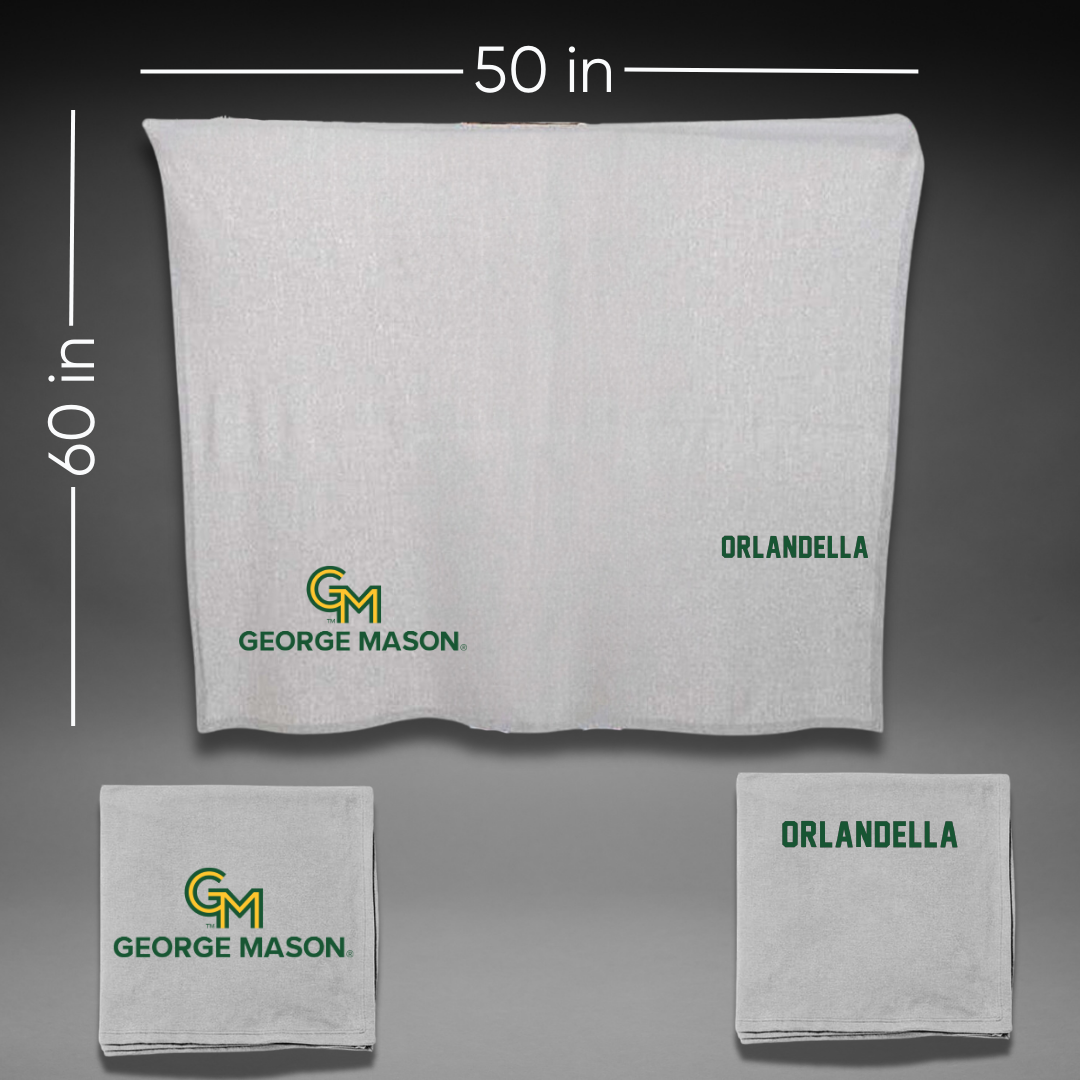 George Mason University Rowing Gray Blanket - Cecilia Orlandella