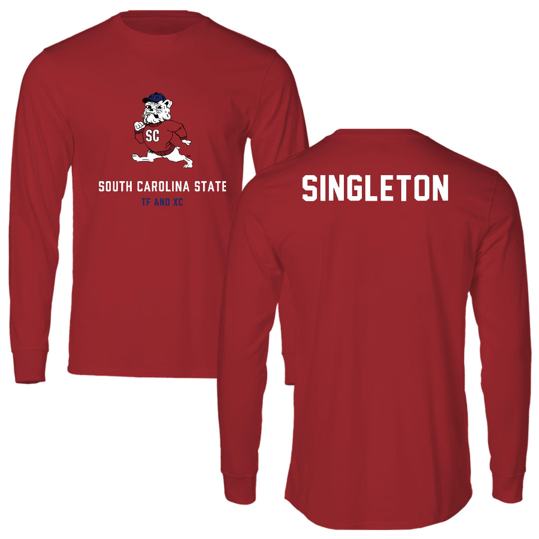 South Carolina State University TF and XC Canvas Red Long Sleeve - Trevin Singleton