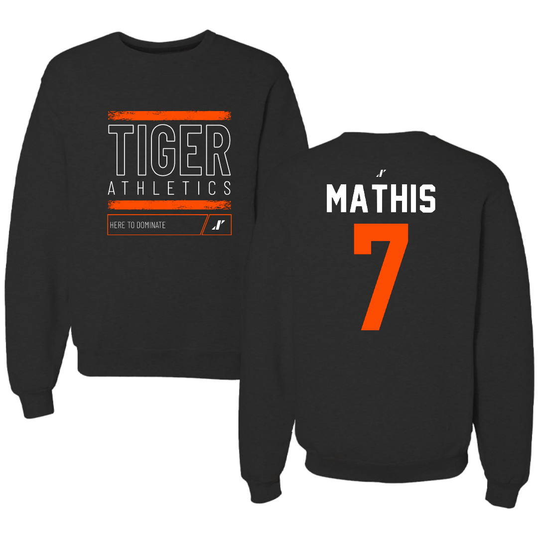East Central University Football Black Dominate Crewneck - #7 Ky Mathis