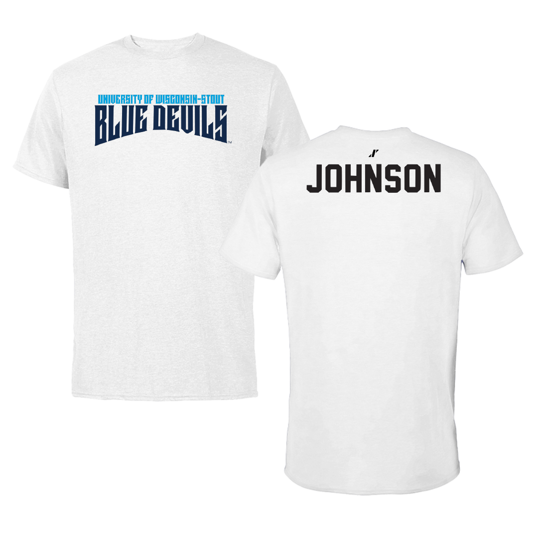 University of Wisconsin-Stout Dance White Classic Performance Tee - Grace Johnson