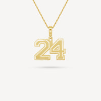 Gold Presidents Pendant and Chain - #24 Evan Simons