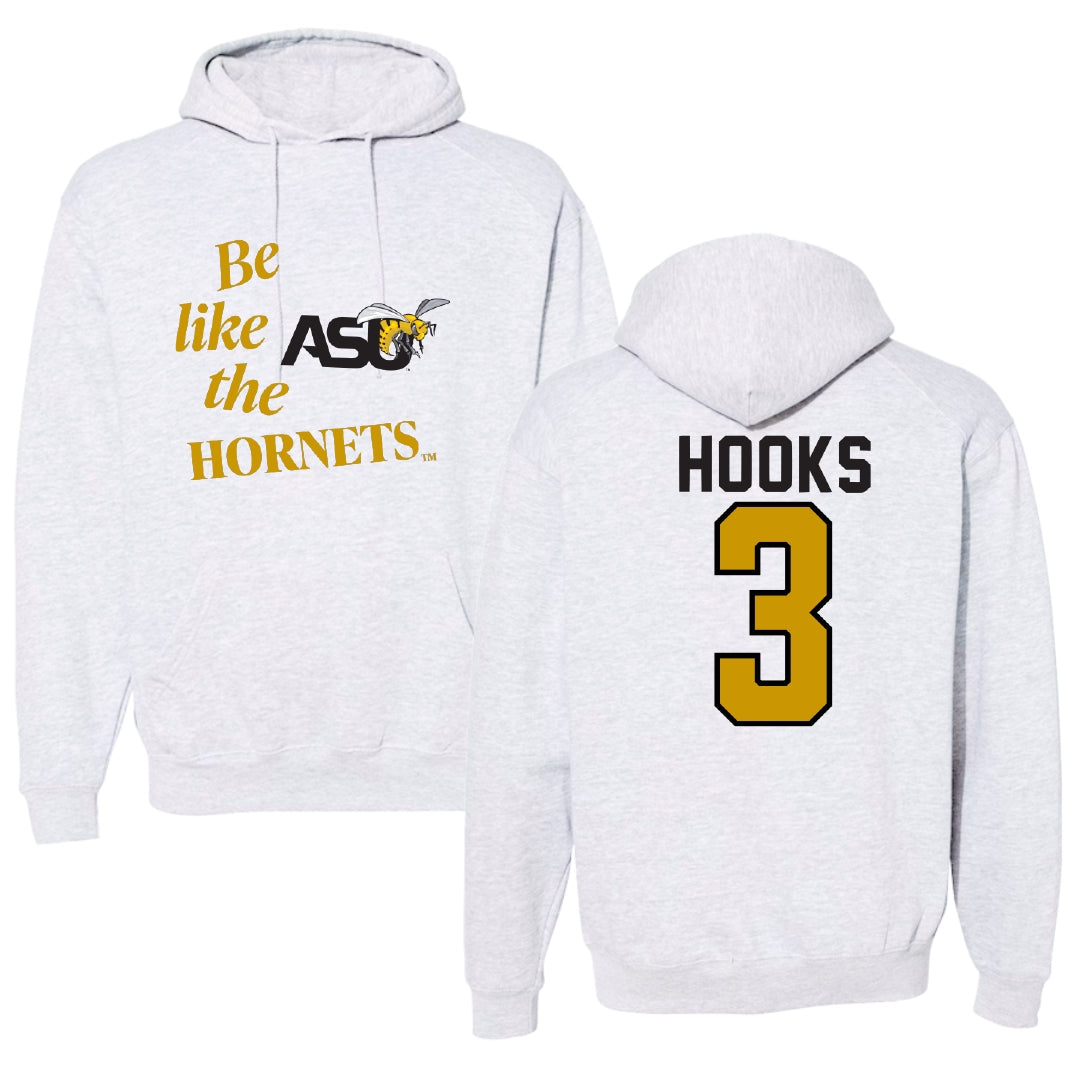 Alabama State University Basketball Light Gray Be Like Us Hoodie - #3 April Hooks