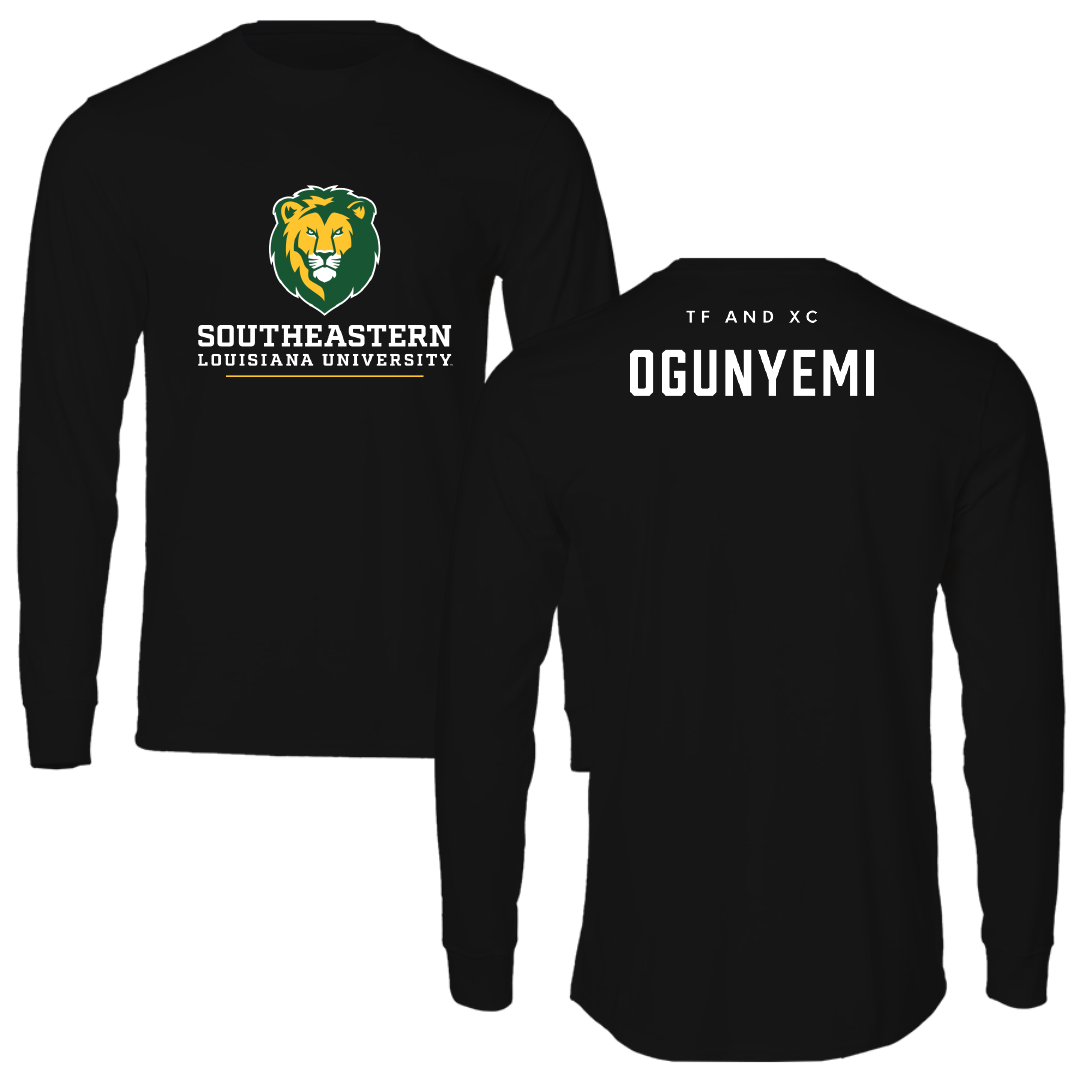 Southeastern Louisiana University TF and XC Black Performance Long Sleeve - Olu Ogunyemi